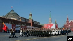 Представители армии КНР на параде на Красной площади в Москве (архивное фото).